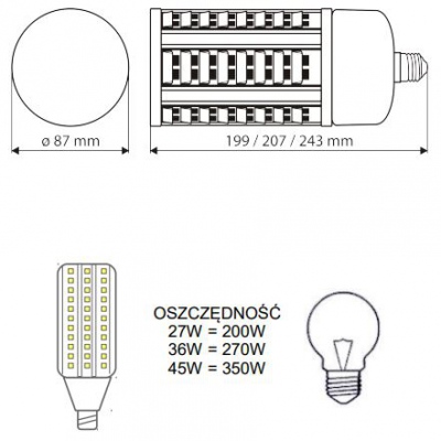 Źarówka Corn LED Pro