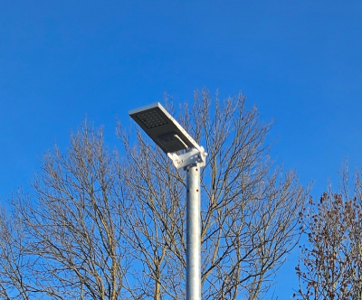 Latarnia uliczna solarna LED Gemini 18 ze słupem 3-4m i fundamentem