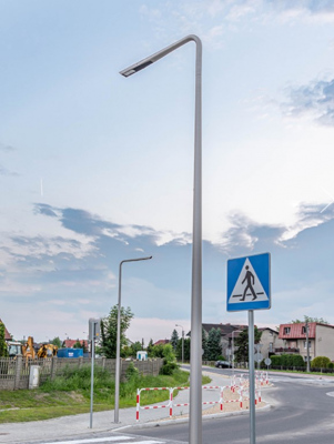 Latarnia uliczna Grid LED słup aluminiowy 5m