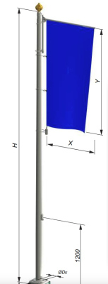 Maszty flagowe aluminiowe