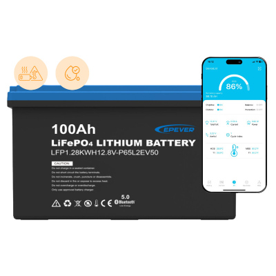 Akumulator Epever LiFePO4 12.8V IP65 z matą grzewczą