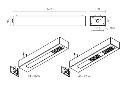 Kinkiet Cut LED