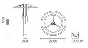 Lampa parkowa Corona LED