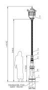 Elektriko Latarnia parkowa A1A/34B  LED
