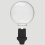 Oprawa parkowa + klosz typu kula mleczna 400 mm + źródło LED E27 8W 12/24V