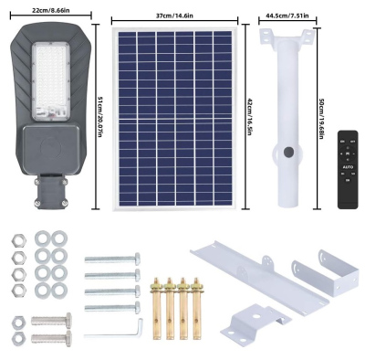 Lampa solarna uliczna LED Virgin 100 ze słupem 4m i fundamentem