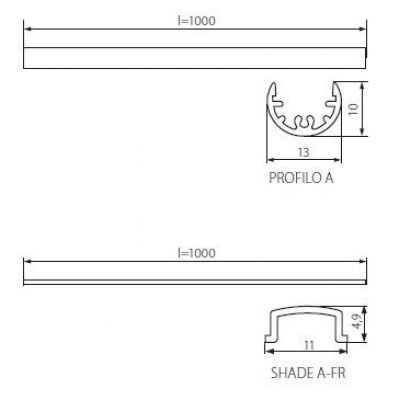 Profil do liniowych modułów LED Profilo A