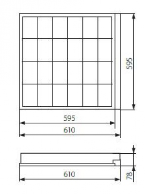 Oprawa rastrowa podtynkowa REGIS 3 Evg 418 PT