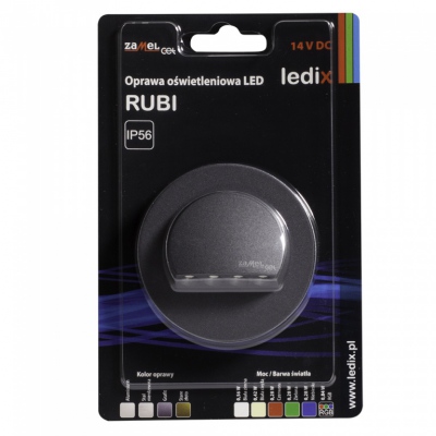 RUBI z ramką NT 14V DC grafit barwa światła rgb