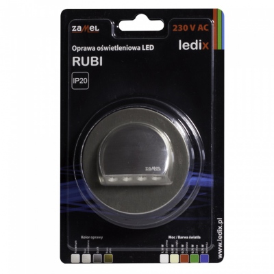 RUBI PT 230V AC stal nierdzewna barwa światła biała ciepła