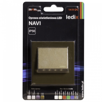 NAVI z ramką NT 14V DC stare złoto barwa światła rgb
