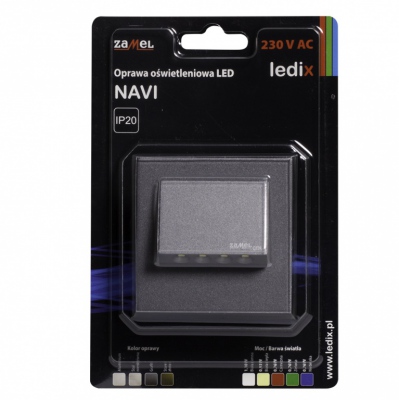 NAVI PT 230V AC grafit barwa światła biała zimna