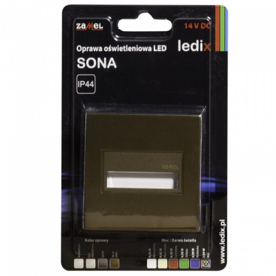 SONA kwadratowa PT 14V DC stare złoto barwa światła rgb
