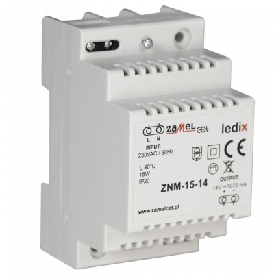 Zasilacz LED modułowy 14V DC 15W