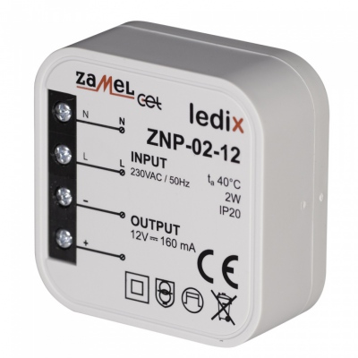 Zasilacz LED dopuszkowy 12V DC 2W