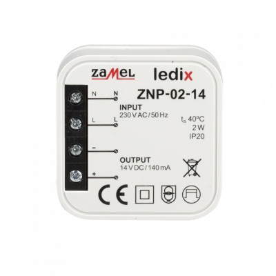 Zasilacz LED dopuszkowy 14V DC 2W