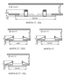 Sufitowa oprawa ozdobna MORTA B CT-DSL50-B