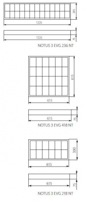 Oprawa rastrowa natynkowa NOTUS 3 Evg 218 NT