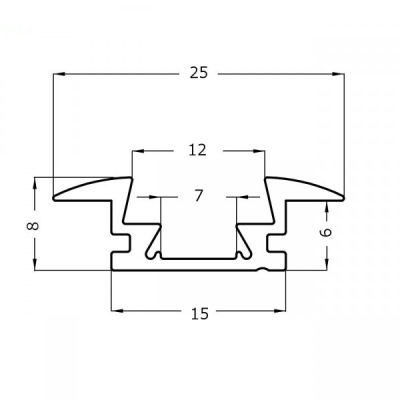 Profil aluminiowy INTERIOR 2.0m prz