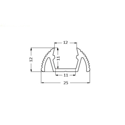 Profil aluminiowy STANDARD 2.0m ml