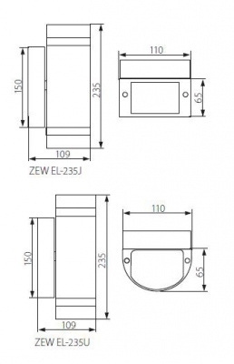 Oprawa ścienna ZEW EL-235U-GR