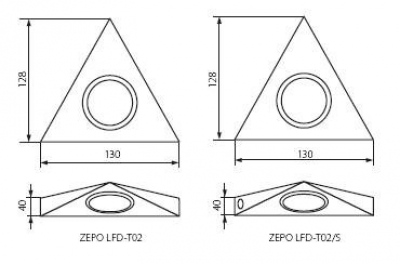 Podszafkowa oprawa punktowa ZEPO LFD-T02-C/M