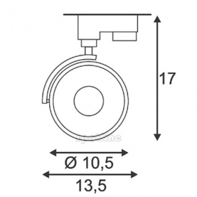 Reflektor Kalu Track Leddisk, Biały, 3000k, z Adapterem 3-faz