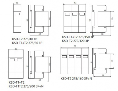 Ogranicznik przepięć KSD-T2 275/40 1P