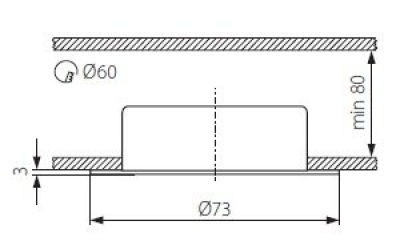 Meblowa oprawa punktowa GAVI CT-2116B-C