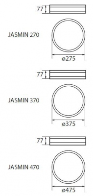 Plafoniera JASMIN 270-W/M