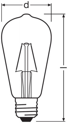 Led Retrofit Cl Edison 25 2w/827 E27 Fil