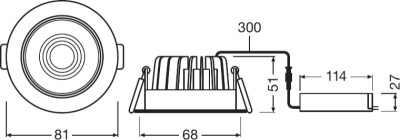 Spot-fp Led Fix 8w/3000k Ip65 White Dim