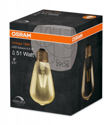 Vintage 1906 Led  Edison 60 Fil Gold Dim