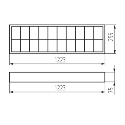 Oprawa rastrowa natynkowa Notus 4led 236 Nt