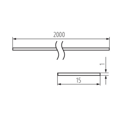 Klosz do profilu do liniowych modułów LED SHADE  C/D/E/I-FR 2M