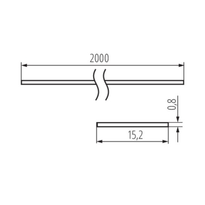 Klosz do profilu do liniowych modułów LED SHADE  C/D/E/I-W 2M