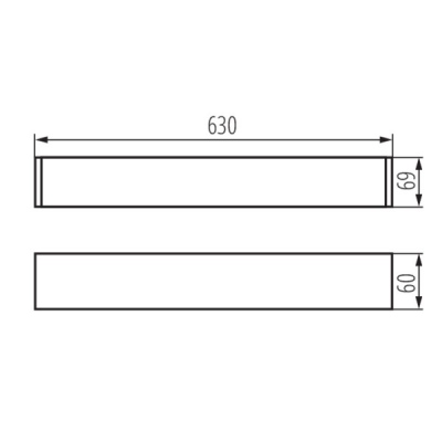 ALIN 4LED 1X60-B-NT
