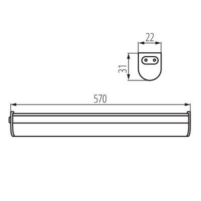 Podszafkowa oprawa liniowa LED Linus Led 7w-nw