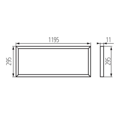 Panel LED Bravo S 40w12030nw W