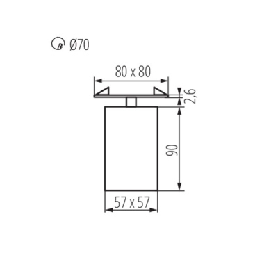 Oprawa sufitowa punktowa Chiro GU10 DTL-B