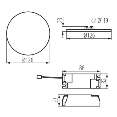 Oprawa downlight Arel LED DO 10W-WW