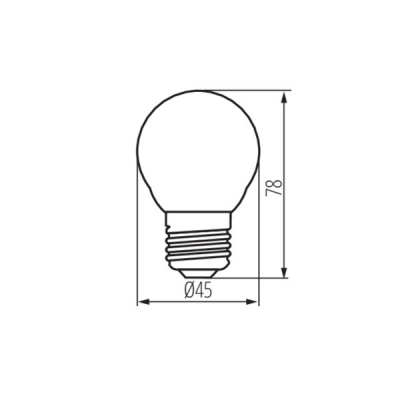 Źródło światła LED XLED G45E27 4,5W-WW-M