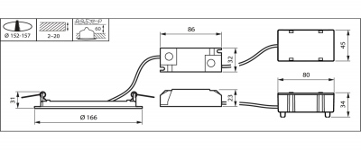 DN145B LED10S/830 PSU II WH