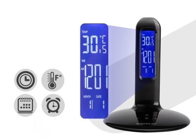 Lampa biurkowa LED 7W z wyświetlaczem LED biała