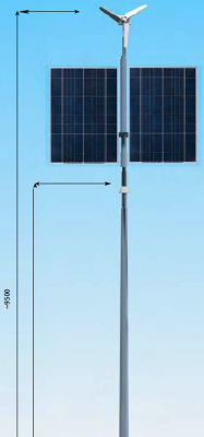 Zestaw hybrydowy zasilający panele 550W / turbina 400W / aku 2x120Ah bez lampy
