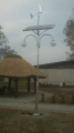Lampa hybrydowa parkowa jednoramienna panel 275W / LED 1x8W / turbina 300W