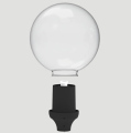 Oprawa parkowa + klosz typu kula mleczna 400 mm + źródło LED E27 8W 12/24V