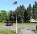 Lampa solarna Delphini II (LED 40W panel 100W) słup aluminiowy 3m i fundament