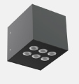 Kinkiet ICE CUBE 2.0 WALL ED 1150lm 5700K IP65 10° szary