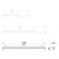 Oprawa ścienno-sufitowa RIGAstar 150-1/1, do 1 tuby LED T8 (G13) o długości 1500mm, zasilanie jednostronnie